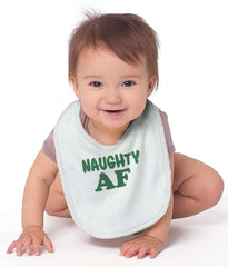 Naughty AF Infant Baby Bib-Direct To Garment Print-Brisco Baby