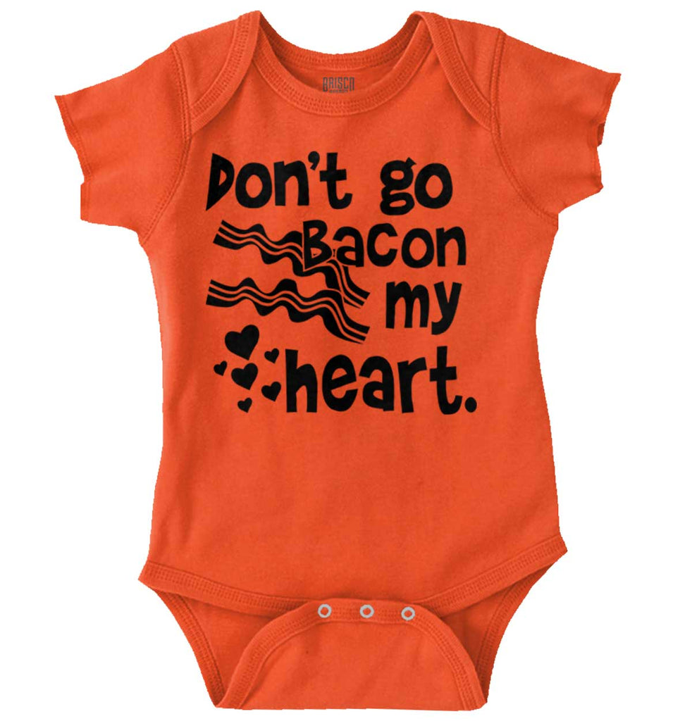 Don't Bacon my Heart Romper Bodysuit-Direct To Garment Print-Brisco Baby