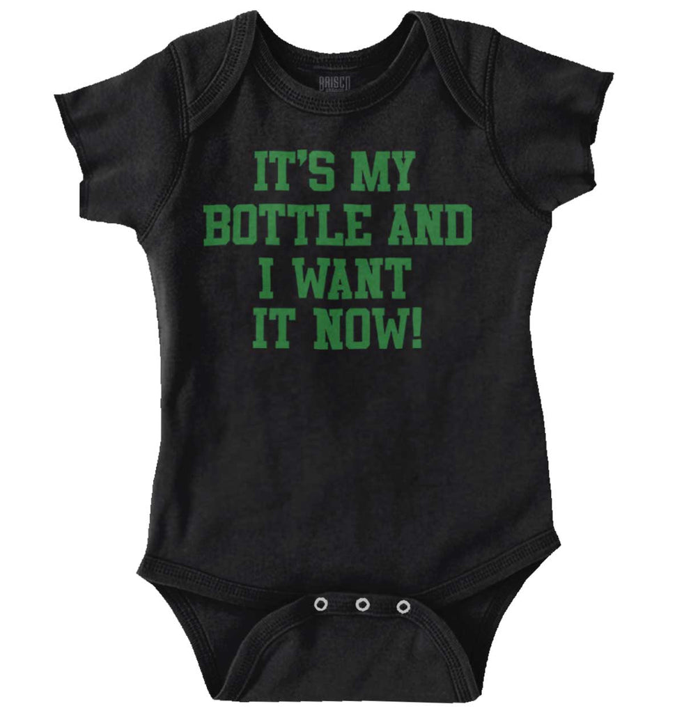I Want It Now Romper Bodysuit-Direct To Garment Print-Brisco Baby