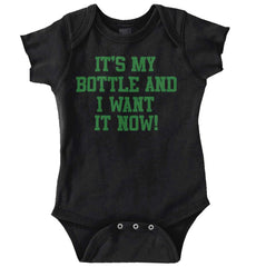 I Want It Now Romper Bodysuit-Direct To Garment Print-Brisco Baby