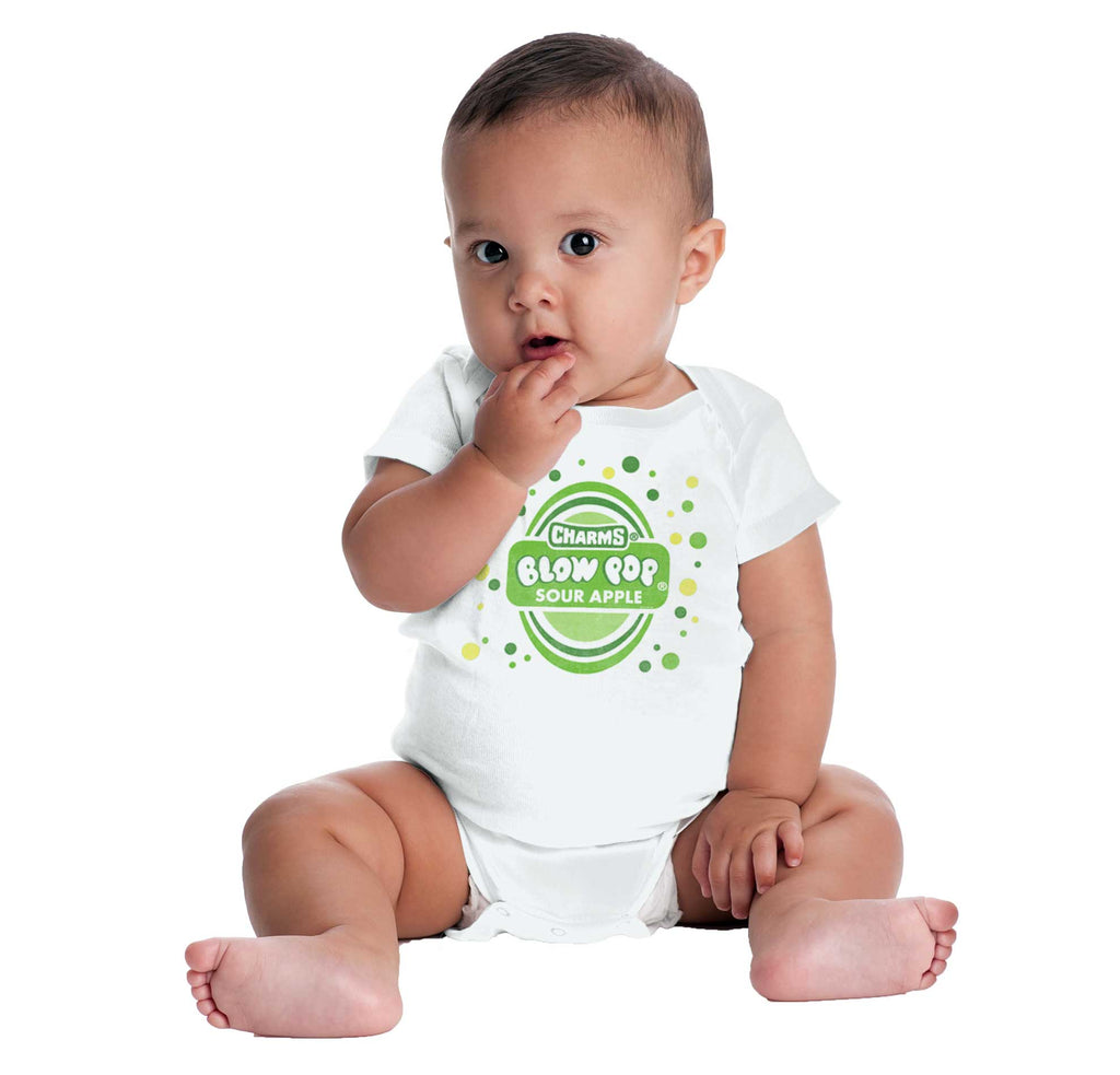 Sour Apple Blow Pop Romper Bodysuit-Direct To Garment Print-Brisco Baby