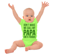 Don't Make Me Call Papa Romper Bodysuit-Direct To Garment Print-Brisco Baby