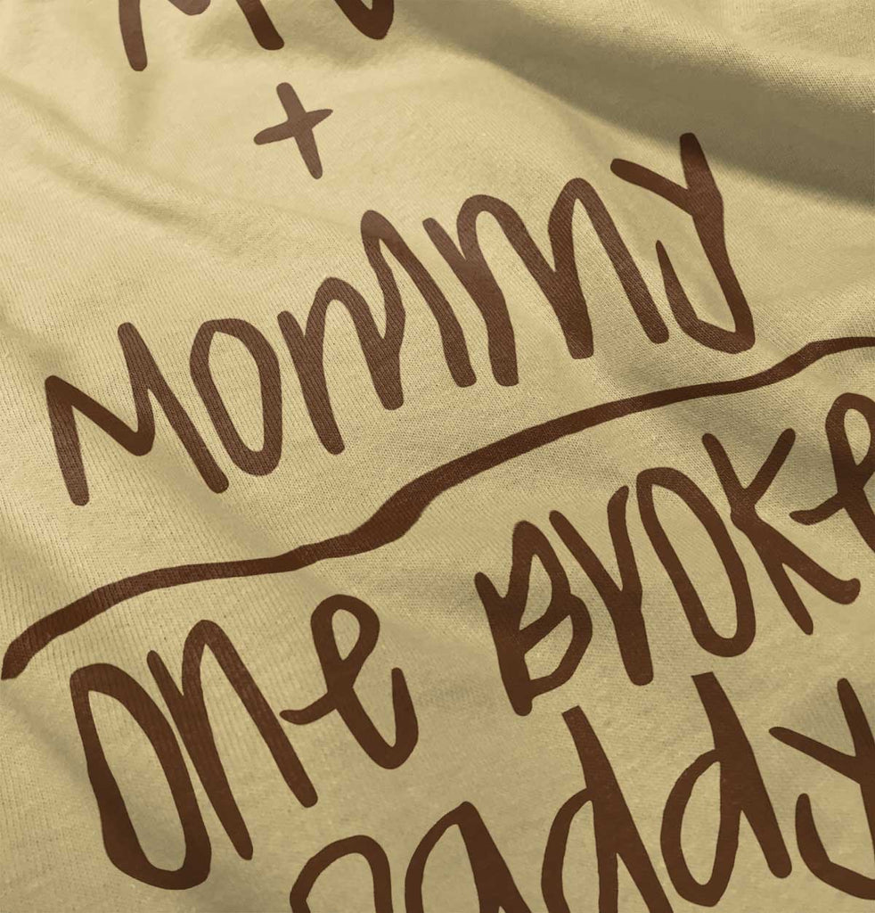 One Broke Daddy Romper Bodysuit-Direct To Garment Print-Brisco Baby