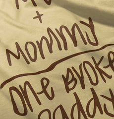 One Broke Daddy Romper Bodysuit-Direct To Garment Print-Brisco Baby