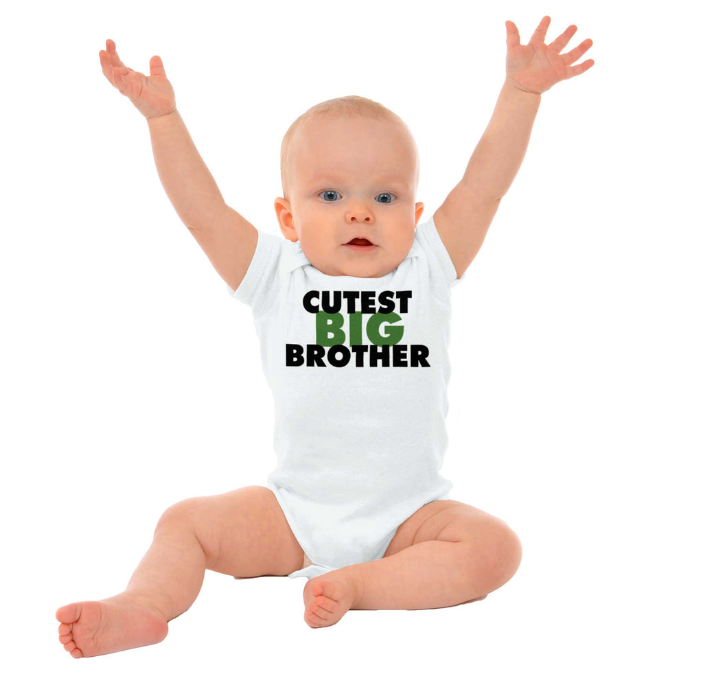 Cutest Big Brother Romper Bodysuit-Direct To Garment Print-Brisco Baby