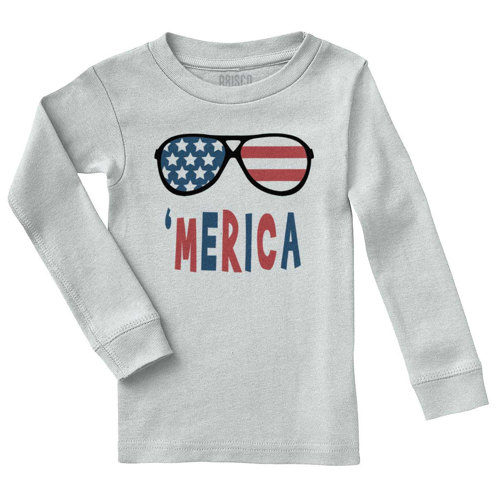 ‘merica Solid Baby Pajama Top-Direct To Garment Print-Brisco Baby