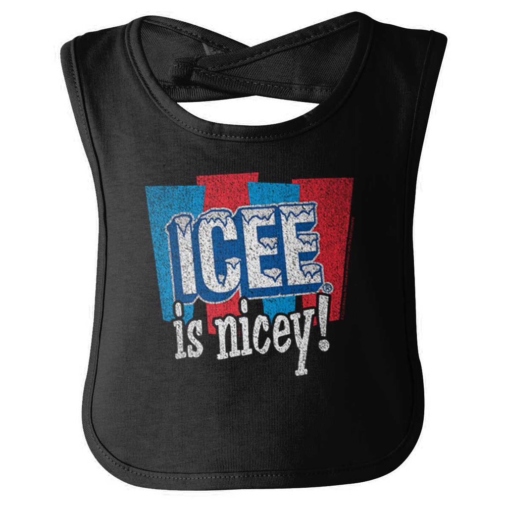 Icee Is Nicey Infant Baby Bib-Direct To Garment Print-Brisco Baby