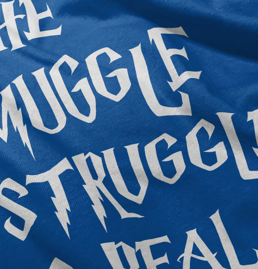 Muggle Struggle Is Real Romper Bodysuit-Direct To Garment Print-Brisco Baby