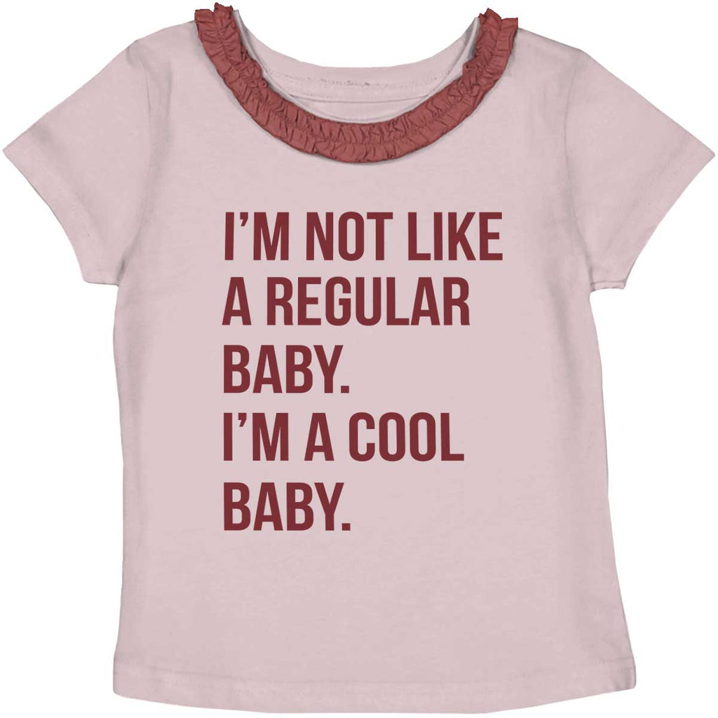 Cool Baby Toddler Ruffled Trim T-Shirt-Direct To Garment Print-Brisco Baby