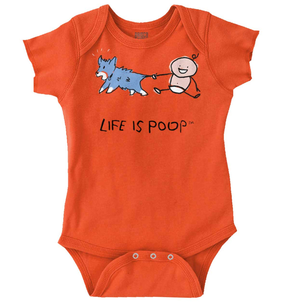 Dog Tail Romper Bodysuit-Direct To Garment Print-Brisco Baby