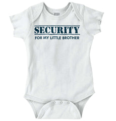 Security For My Little Brother Romper Bodysuit-Direct To Garment Print-Brisco Baby