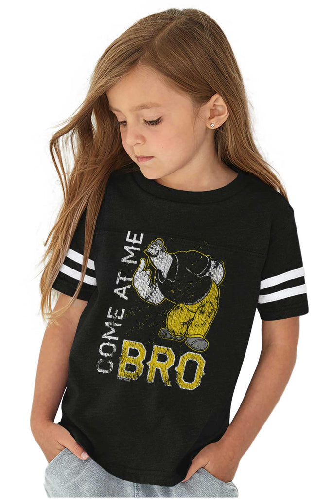 Come At Me Bro Toddler Football Jersey Tee-Direct To Garment Print-Brisco Baby