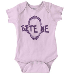 Bite Me Romper Bodysuit-Direct To Garment Print-Brisco Baby