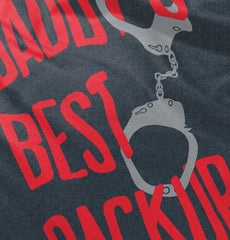 Daddy's Best Backup Football Romper Bodysuit-Direct To Garment Print-Brisco Baby