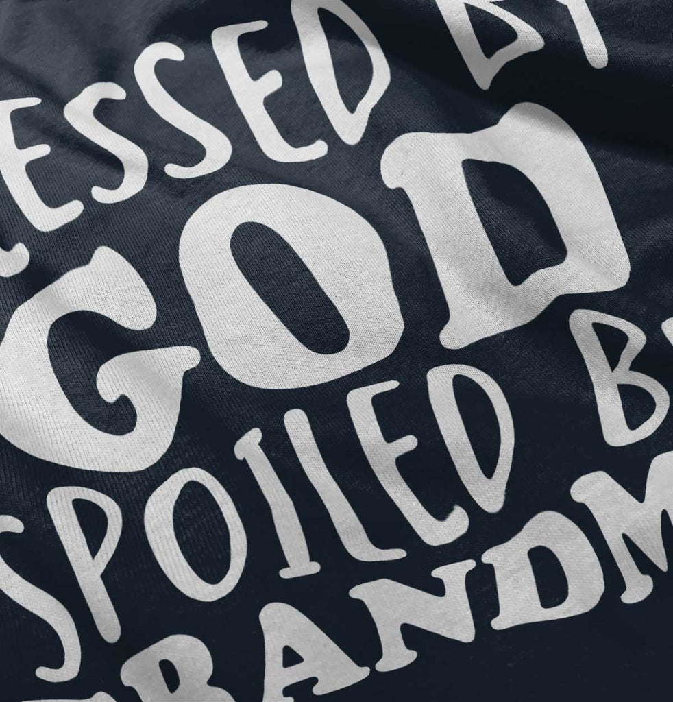 Blessed By God Spoiled By Grandma Romper Bodysuit-Direct To Garment Print-Brisco Baby