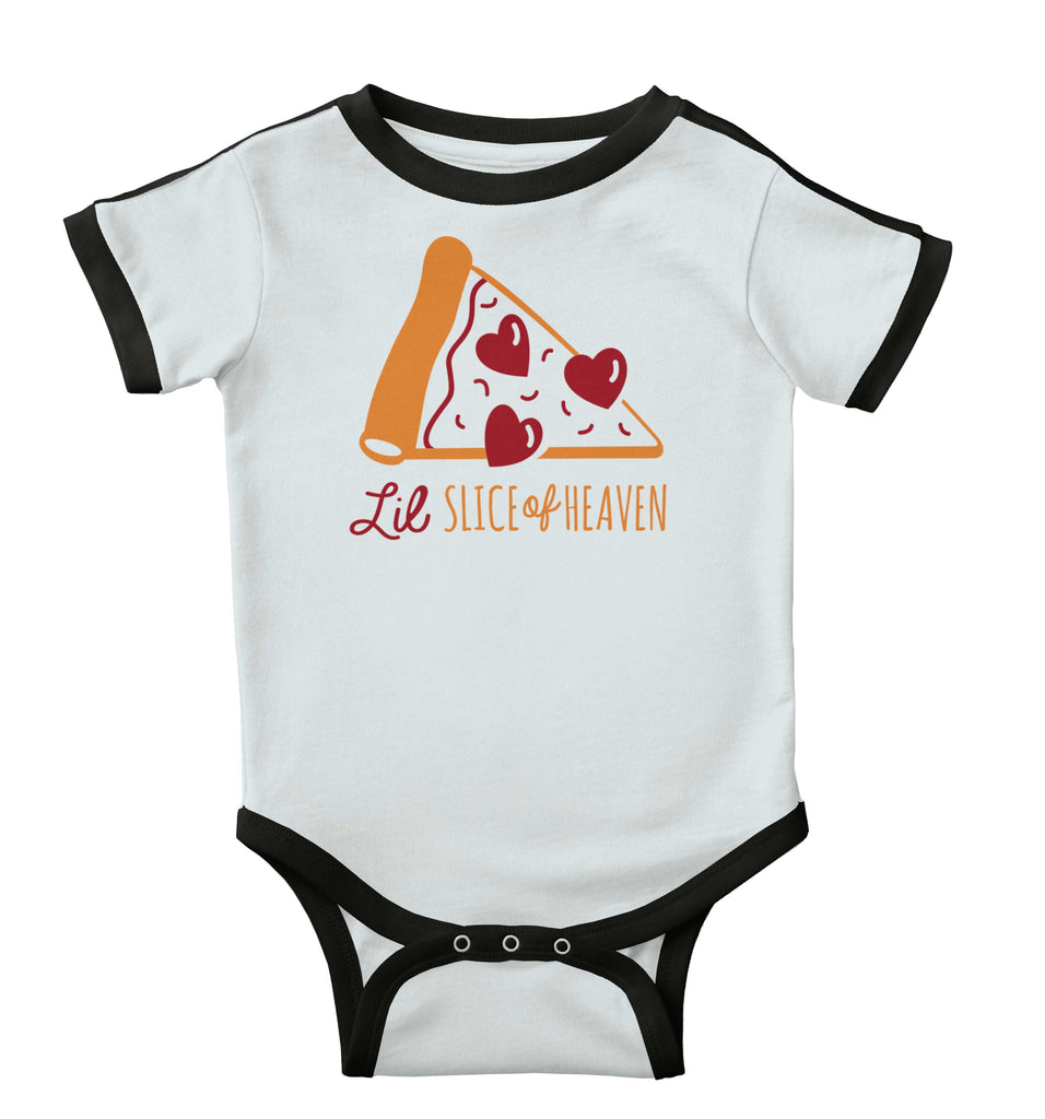 Slice Of Heaven Ringer Romper Bodysuit-Direct To Garment Print-Brisco Baby