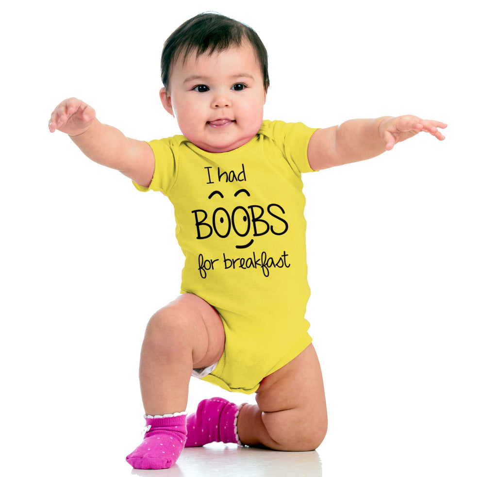 I Had Boobs Romper Bodysuit-Direct To Garment Print-Brisco Baby