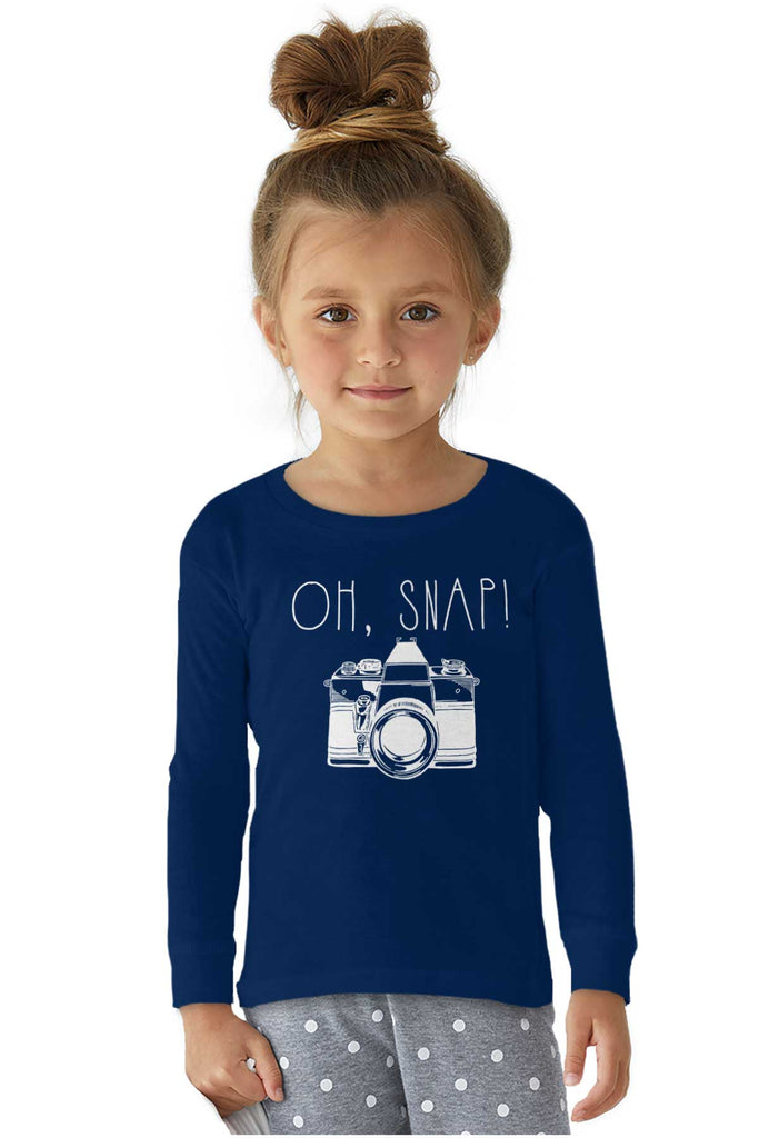 Oh Snap Camera Solid Baby Pajama Top-Direct To Garment Print-Brisco Baby