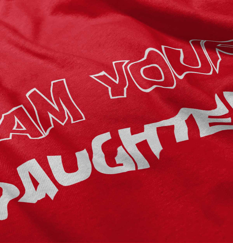 I Am Your Daughter Ringer Romper Bodysuit-Direct To Garment Print-Brisco Baby