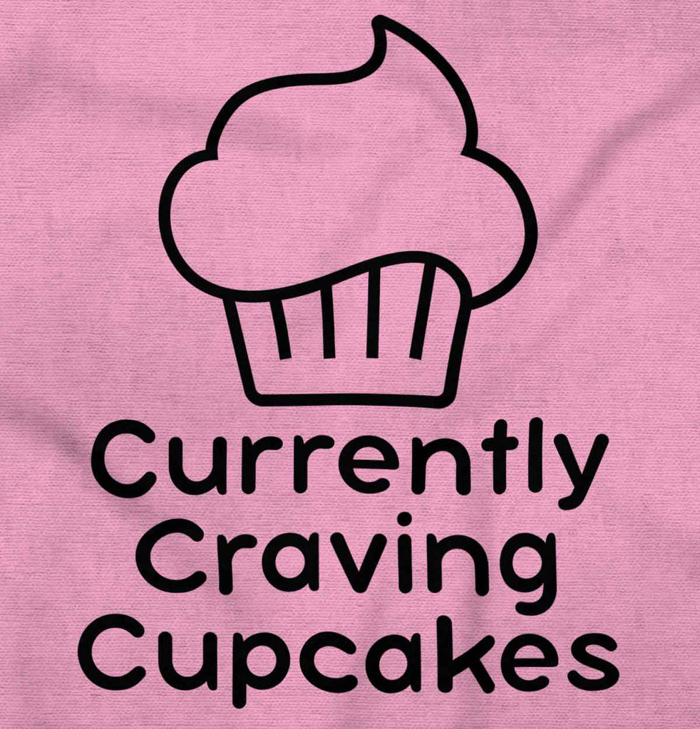 Currently Craving Cupcakes Maternity T-Shirt-Direct To Garment Print-Brisco Baby