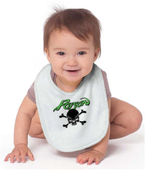 Poison Skull Infant Baby Bib-Direct To Garment Print-Brisco Baby