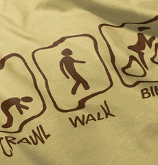 Crawl Walk Bike Infant Toddler T Shirt-Direct To Garment Print-Brisco Baby