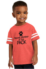 Member of the Pack Toddler Football Jersey Tee-Direct To Garment Print-Brisco Baby