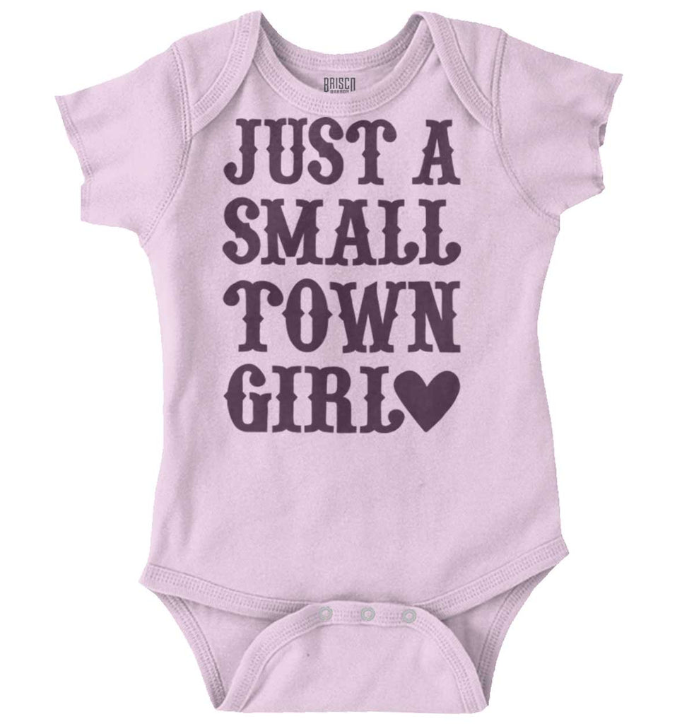 Small Town Girl Romper Bodysuit-Direct To Garment Print-Brisco Baby