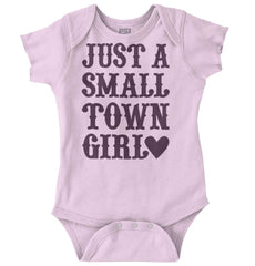 Small Town Girl Romper Bodysuit-Direct To Garment Print-Brisco Baby