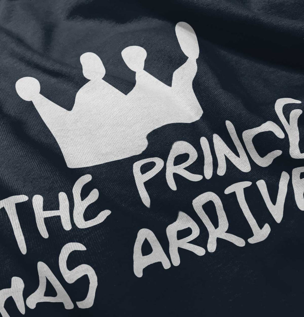 The Prince Has Arrived Romper Bodysuit-Direct To Garment Print-Brisco Baby