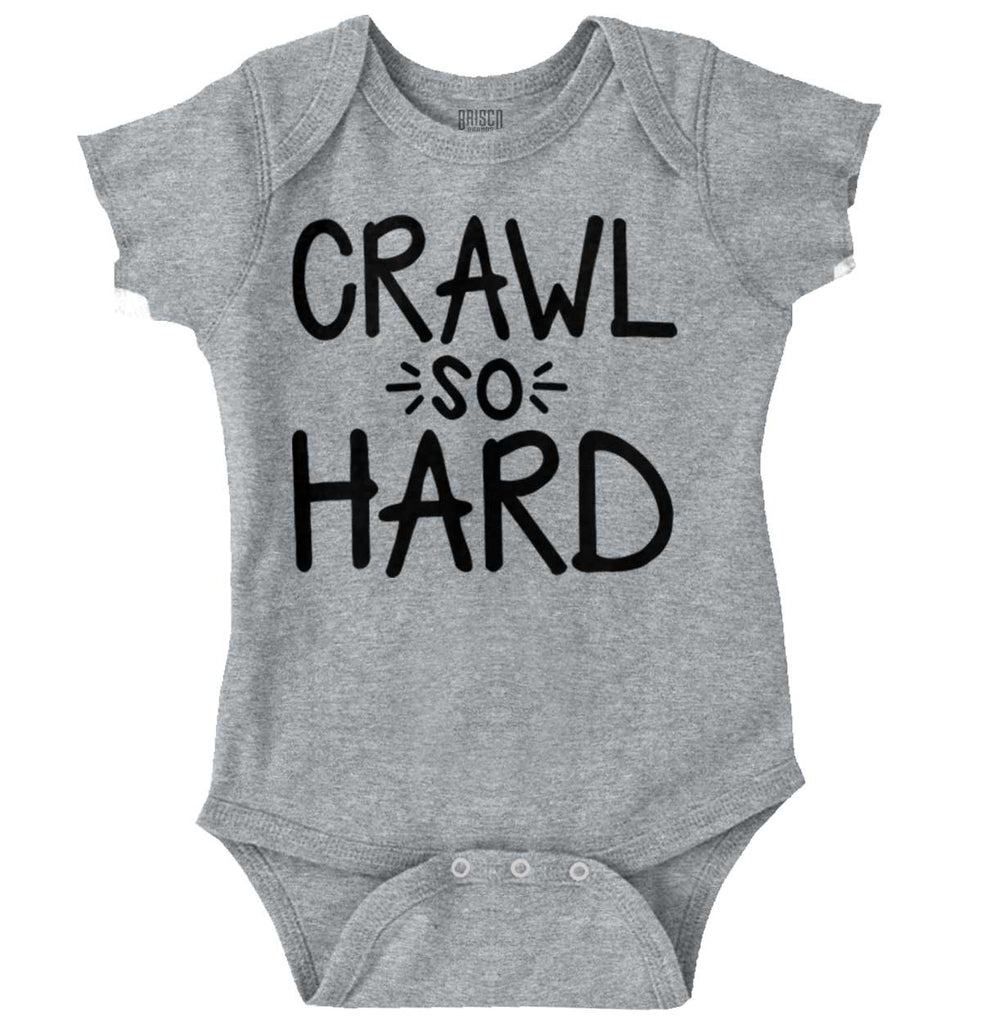 Crawl So Hard Romper Bodysuit-Direct To Garment Print-Brisco Baby