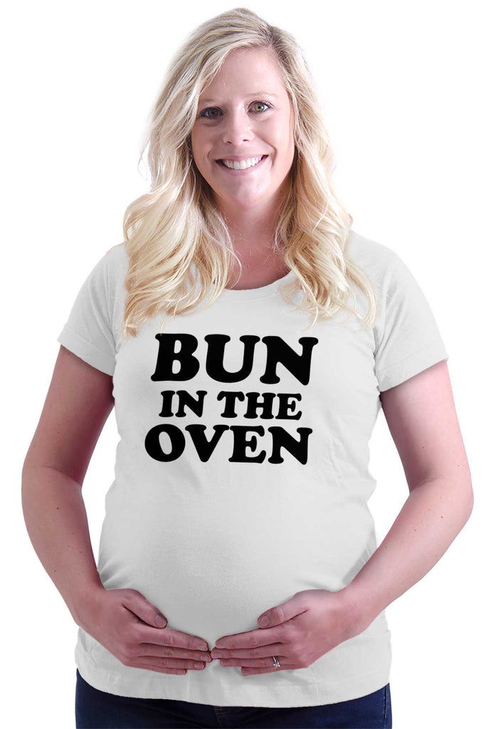 Bun In The Oven Maternity T-Shirt-Direct To Garment Print-Brisco Baby