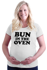 Bun In The Oven Maternity T-Shirt-Direct To Garment Print-Brisco Baby