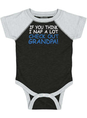 Check Out Grandpa Raglan Romper Bodysuit-Direct To Garment Print-Brisco Baby