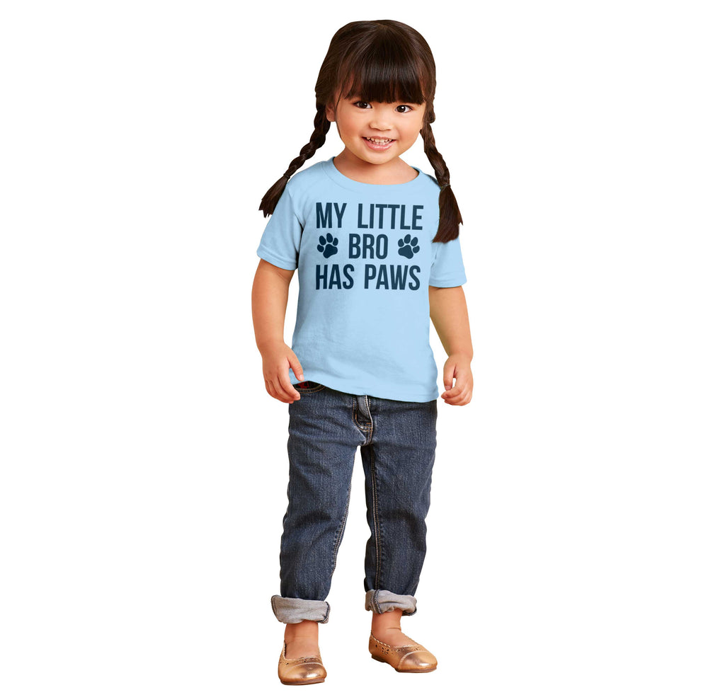 My Little Bro Has Paws Infant Toddler T Shirt-Direct To Garment Print-Brisco Baby