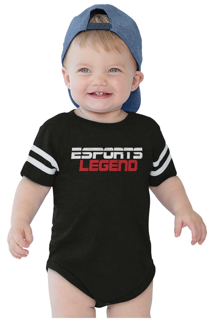 Sports Legend Professional Gamer Football Romper Bodysuit-Direct To Garment Print-Brisco Baby