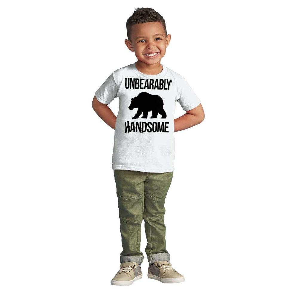 Unbearably Handsome Infant Toddler T Shirt-Direct To Garment Print-Brisco Baby
