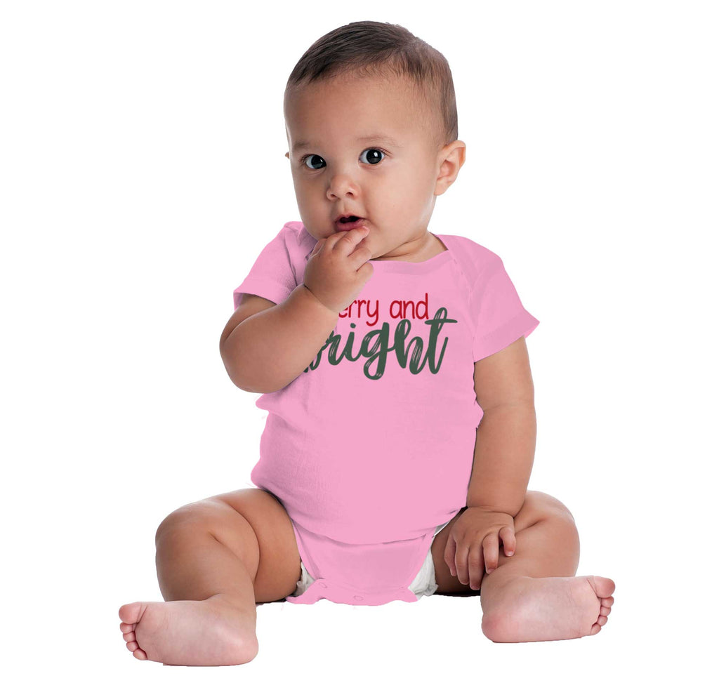 Merry And Bright Romper Bodysuit-Direct To Garment Print-Brisco Baby