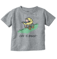 Downhill Stroller Infant Toddler T Shirt-Direct To Garment Print-Brisco Baby