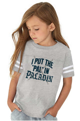 Put The Pal In Paladin Dungeons Toddler Football Jersey Tee-Direct To Garment Print-Brisco Baby