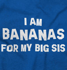 Bananas For Big Sis Romper Bodysuit-Direct To Garment Print-Brisco Baby