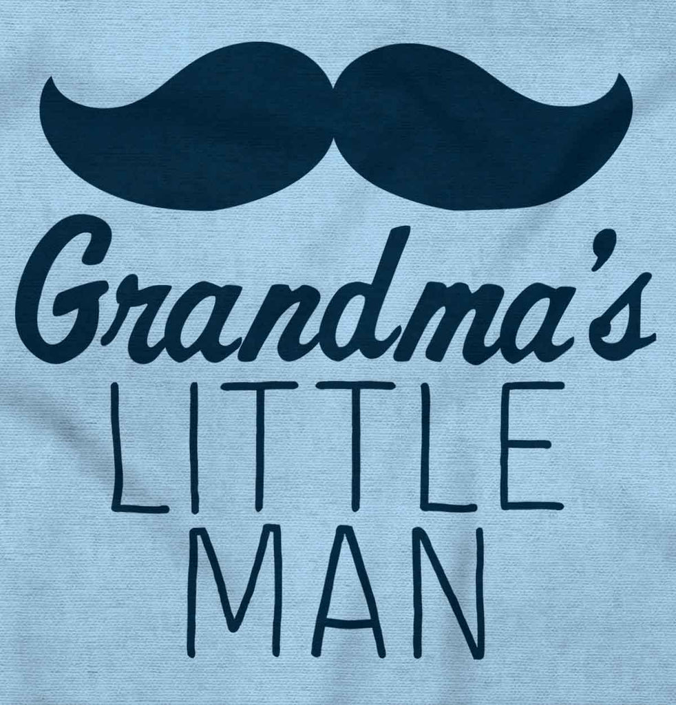 Grandma's Little Man Infant Baby Bib-Direct To Garment Print-Brisco Baby