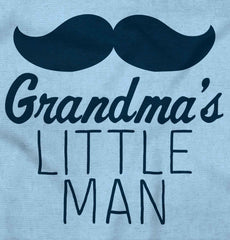 Grandma's Little Man Infant Baby Bib-Direct To Garment Print-Brisco Baby
