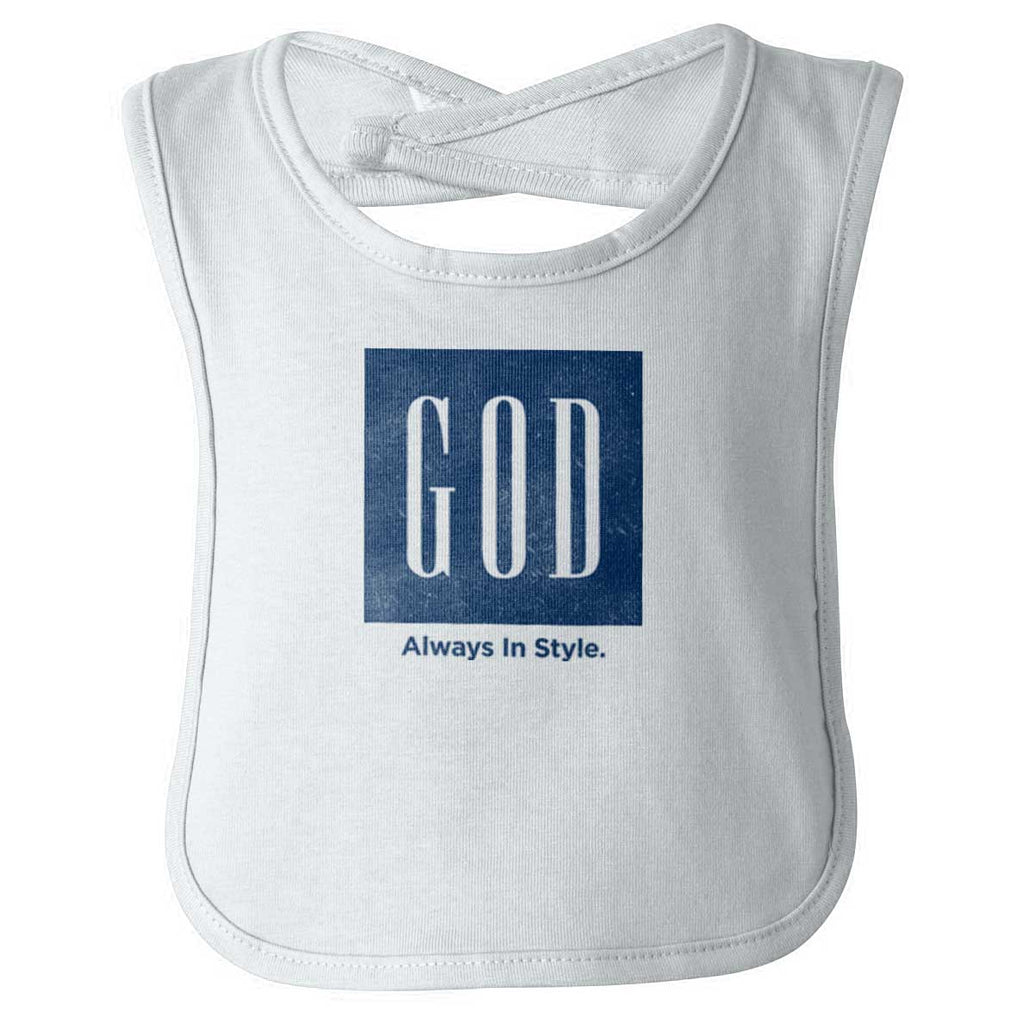 God In Style Infant Baby Bib-Direct To Garment Print-Brisco Baby