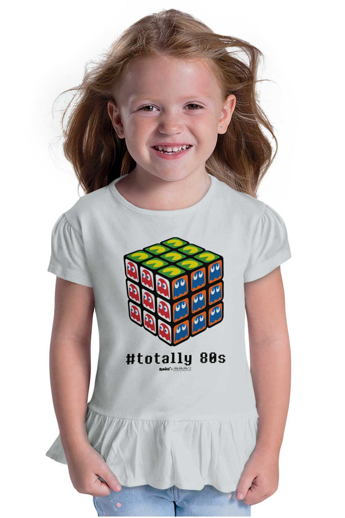 Totally 80s Toddler Ruffle Bottom Tee-Direct To Garment Print-Brisco Baby