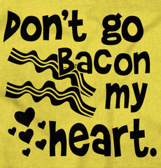 Don't Bacon my Heart Romper Bodysuit-Direct To Garment Print-Brisco Baby