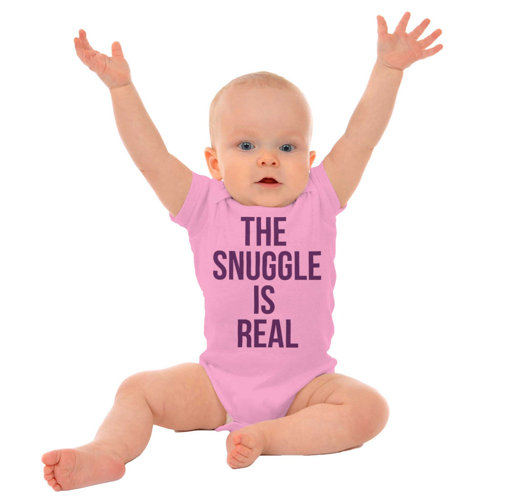 The Snuggle Is Real Romper Bodysuit-Direct To Garment Print-Brisco Baby