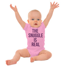 The Snuggle Is Real Romper Bodysuit-Direct To Garment Print-Brisco Baby