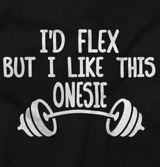 I'd Flex Ringer Romper Bodysuit-Direct To Garment Print-Brisco Baby