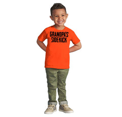 Grandpa's Sidekick Infant Toddler T Shirt-Direct To Garment Print-Brisco Baby